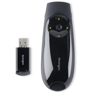 Kensington Presenter Expert Mouse/Presentation Pointer - Laser - Wireless - Radio Frequency - Black - USB