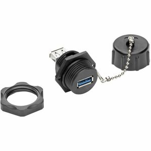 Eaton Tripp Lite Series USB 3.0 Coupler, SuperSpeed, 3.0/3.1, Industrial - USB-A F/F, Shielded, IP68, Dust Cap, TAA - 1 x 