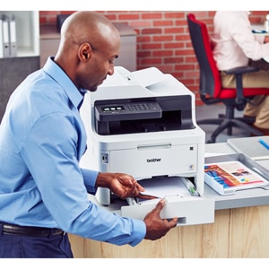 Brother MFC-L3770CDW Wireless LED Multifunction Printer - Colour - Copier/Fax/Printer/Scanner - 24 ppm Mono/24 ppm Color P