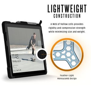 Urban Armor Gear Metropolis Robust Tastatur/Cover Microsoft Surface Go, Surface Go 2, Surface Go 3, Surface Go 4 Tablet - 