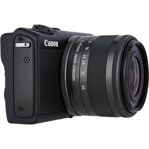 Canon EOS M100 24.2 Megapixel Mirrorless Camera with Lens - 15 mm - 45 mm - Black - Autofocus - 7.6 cm (3") Touchscreen LC