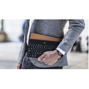Logitech Keys-To-Go Keyboard - Wireless Connectivity - Black - Scissors Keyswitch - Bluetooth - Home, App Switch, Search, 