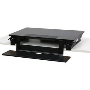 Ergotron WorkFit-TLE Workstation - 黑 矩形 顶端 - 584.20 毫米 桌面长度 x 947.42 毫米 桌面宽度 x 88.90 毫米 桌面深度