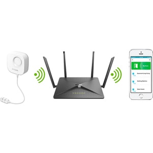 D-Link Liquid Leak Sensor - Wireless - Water Detection - 1.5 Year Battery - Wall Mount
