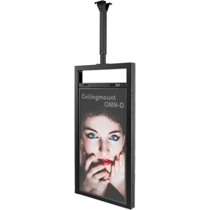 HAGOR Deckenhalterung für Digital-Signage-Display - Schwarz - Bildschirmgröße: 139,7 cm (55 Zoll) - max. 45 kg Traglast