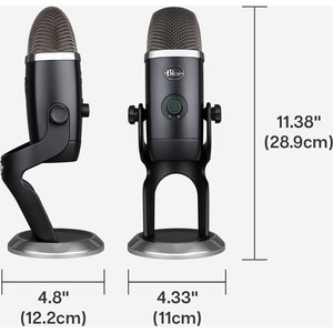Blue Microphone Blue Yeti Wired Condenser Microphone - Stereo - 20 Hz to 20  kHz
