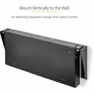 StarTech.com 1U 19in Steel Vertical Wall Mount Equipment Rack Bracket - 56.70 kg Load Capacity - 1