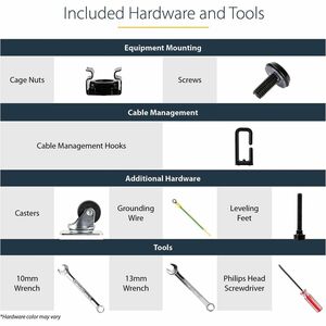 StarTech.com 4POSTRACK18U 18U Bodenstehend Offene Ausführung Rackrahmen für Server, KVM-Schalter, LAN-Schalter, Patchfeld,