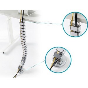 Digitus Kabelführung - Silber - 1 Pack Paket - Kabelführung - 1,3 m Länge - ABS-Kunststoff, Metall