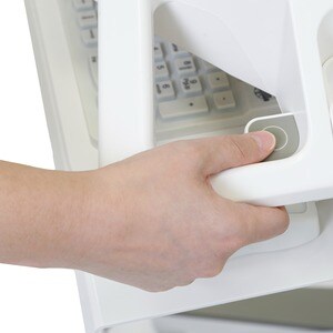 Chariot Informatique Médical Ergotron CareFit - Conforme aux normes TAA - Blanc, Gris vif