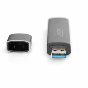 Digitus USB Hub/FlashCard Reader - USB 2.0 Type A, USB 2.0 Type C - 60 MB/s, 640 MB/s - Smartphone, Tablet, Notebook, Flas