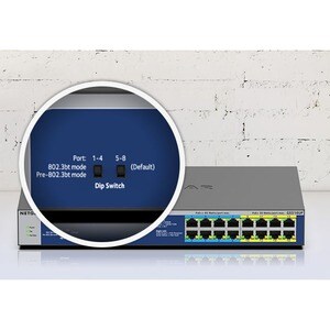 GS516UP 16-Port Gigabit Ethernet Unmanaged Ultra60 PoE ++ Switch, 380W PoE Budget, Rackmount & Desktop, Metallgehäuse