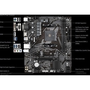 Gigabyte Ultra Durable A520M S2H Desktop Motherboard - AMD A520 Chipset - Socket AM4 - Micro ATX - 64 GB DDR4 SDRAM Maximu