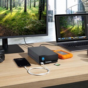 LaCie 1big Desktop Festplatte - Extern - 10 TB - Desktop-PC, Notebook Unterstütztes Gerät - Thunderbolt 3, USB 3.0 - 7200U