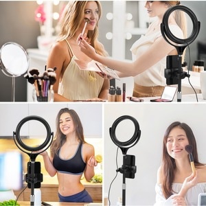 Ergopixel Desktop Tripod Stand With LED Ring Light - Black - Tripod Mount - Black