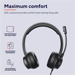 Trust HS-200 Wired Over-the-head Stereo Headset - Binaural - Supra-aural - 20 Hz to 20 kHz - 180 cm Cable - Omni-direction