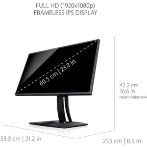 ViewSonic VP2468a 24-Inch IPS 1080p Monitor with Advanced Ergonomics, 100% sRGB Rec 709, 14-bit 3D LUT, Eye Care, 65W USB 