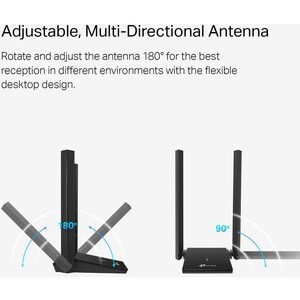 TP-Link Archer T4U Plus Dualband Wi-Fi Adapter - IEEE 802.11ac - USB 3.0 - 1,27 Gbit/s - 2,40 GHz ISM - 5 GHz UNIIDesktop