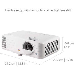 ViewSonic PX701-4K Standard Throw DLP Projector - 16:9 - Ceiling Mountable - 3840 x 2160 - Front - 2160p - 6000 Hour Norma