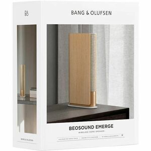 Bang & Olufsen Beosound Emerge Bluetooth Speaker System - Light Oak - Bookshelf, Shelf - 45 Hz to 22 kHz - Wireless LAN
