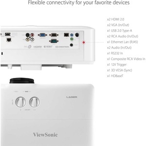 ViewSonic LS920WU 3D DLP Projector - Floor Mountable, Ceiling Mountable - High Dynamic Range (HDR) - 1920 x 1200 - Front -