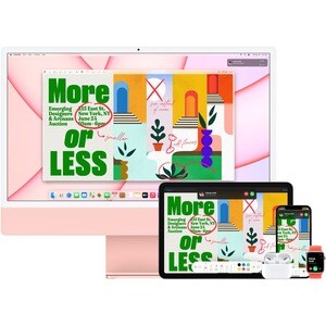 Apple iMac MGPN3B/A All-in-One Computer - Apple M1 Octa-core (8 Core) - 8 GB RAM - 512 GB SSD - 61 cm (24") 4.5K 4480 x 25