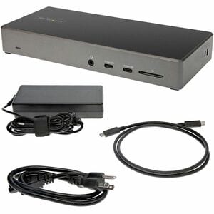 StarTech.com USB C Dock, Triple 4K Monitor USB-C Docking Station with DP 1.4 & DSC, 2x DisplayPort & 1x HDMI, 100W PD, 6x 