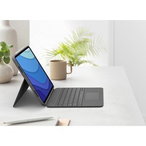 Cover tastiera Logitech Combo Touch per 32,8 cm (12,9") Apple, Logitech iPad Pro (5a generazione) Tablet - Grigio - Resist