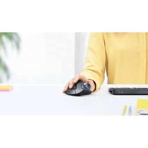 Logitech ERGO M575 Mouse - Bluetooth - USB Type A - Optical - 3 Programmable Button(s) - Graphite - Wireless - 4000 dpi - 