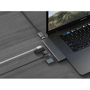 LINQ LQ48012 USB Type C Docking Station for Notebook/Tablet/Monitor - Memory Card Reader - SD, microSD - 100 W - 2 Display