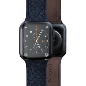 Njord Vatn SL14111 Smartwatch Band - 1 - Buckle Attachment - Blue - Silicone, Stainless Steel, Vegan Leather, Salmon Leather