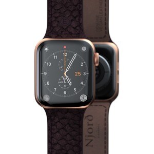 Correa para reloj Njord Eldur SL14123 - 1 - Violeta - Silicona, Acero Inoxidable, Cuero Vegetal, Cuero de salmón
