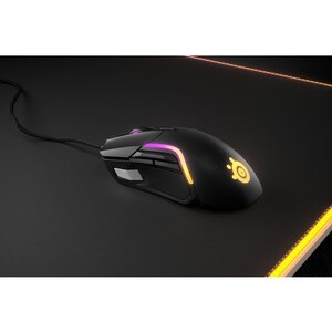 SteelSeries Rival 5 Gaming Mouse - USB - Optical - 9 Button(s) - 9 Programmable Button(s) - Matte Black - Cable - 18000 dp