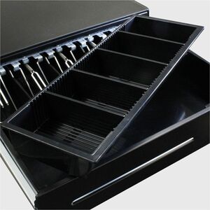 Adesso MRP-16CD Cash Drawer - 5 Bill - 8 Coin - 1 Media Slot - 3 Lock Position - Serial Port - Steel - 99.1 mm Height x 40