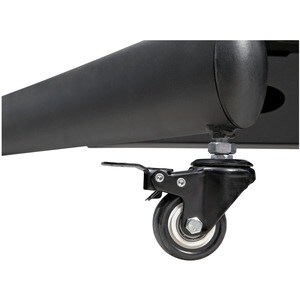 StarTech.com Mobile Standing Workstation with Monitor Mount, CPU/PC Holder, Height Adjustable Desktop Computer Cart, Stand