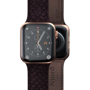 Njord Eldur SL14123 Smartwatch-Band - 1 - Lila - Silikon, Edelstahl, Veganes Kunstleder, Lachsleder