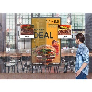 LCD Digital Signage Samsung OM75A 1905 mm - 24 ore/7 giorni Operation - Interruttore super dimensionale avanzato ( ADS ) -
