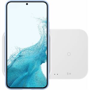 Samsung Super Fast Wireless Charger Duo (with Adapter and Cable) - 9 V DC Input - Input connectors: USB - LED Indicator, S