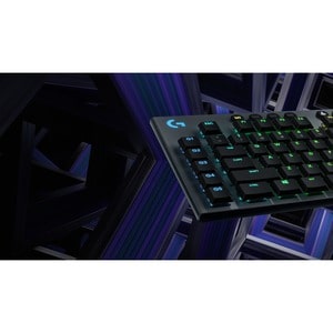 Logitech G G913 坚固耐用 游戏键盘 - 无线 连接 - USB 接口 - RGB LED - 英文 - 黑 - 机械 按键开关 - 蓝牙 - 播放/暂停, 音量控制, 静音, G 键, 媒体中心, 音量控制 热键 - 铬操作系统