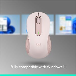 Logitech Signature M650 Wireless Mouse - For Small to Medium Sized Hands, 2-Year Battery, Silent Clicks, Rose - Optical - 