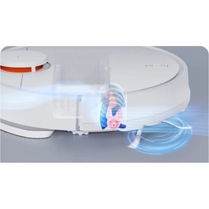 MI Vacuum-Mop 2S Bagless Robot Vacuum/Mop - White - 300 mL Dust Capacity - 200 mL Water Tank Capacity - Brush - Hard Floor