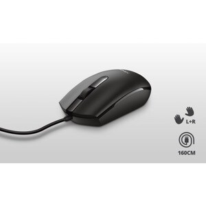 Trust Basi Maus - USB 2.0 - Optisch - 3 Taste(n) - Schwarz - Kabel - 1200 dpi Auflösung - Scroll-Rad - Symmetrisch