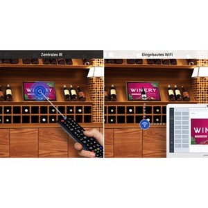 Samsung QB24R 604.52 mm LCD Digital Signage Display - 1920 x 1080 - 250 cd/m² - 1080p - USB - HDMI - Serial - Wireless LAN
