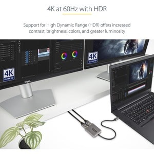 StarTech.com USB-C auf Dual HDMI Adapter, Multi-Monitor MST Hub/Splitter, Dual 4K 60Hz, nur Windows, kompatibel mit Thunde