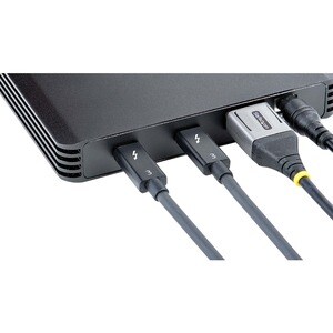 StarTech.com 4 Bay Thunderbolt 3 NVMe Enclosure, For M.2 NVMe SSD Drives, 1x DisplayPort Video and 2x TB3 Downstream Ports