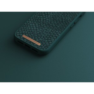 Njord Case for Apple iPhone 14 Plus Smartphone - Dark Green - Drop Resistant, Scratch Resistant, Dirt Proof - Salmon Leather