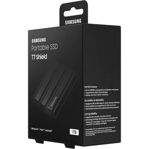 Samsung T7 MU-PE1T0S/WW 1 TB Portable Rugged Solid State Drive - External - Black - Desktop PC, MAC Device Supported - USB