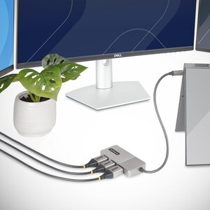 StarTech.com Adattatore USB-C a DisplayPort a 3 Porte - Hub MST per 3 Monitor DP 1.4, Convertitore per Laptop da USB Type-