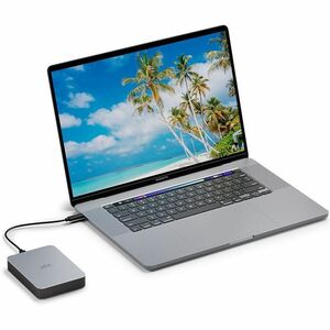 LaCie STLP2000400 1 TB Portable Hard Drive - External - Moon Silver - USB 3.1 Type C