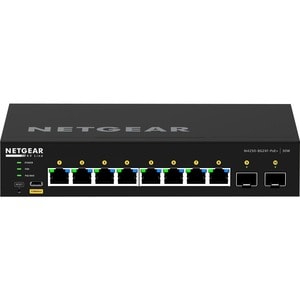 Netgear AV Line M4250 GSM4210PX Ethernet Switch - 8 Ports - Manageable - 10 Gigabit Ethernet - 10GBase-T, 10GBase-X - 3 La